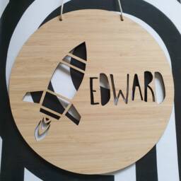 Rocket Personalised Wooden Wall/Door Hanging-Wall Hanging-Kids Door Sign-Custom Name-Kids Gift-Baby Gift-Lasercut-Plaque-Space-Spaceship