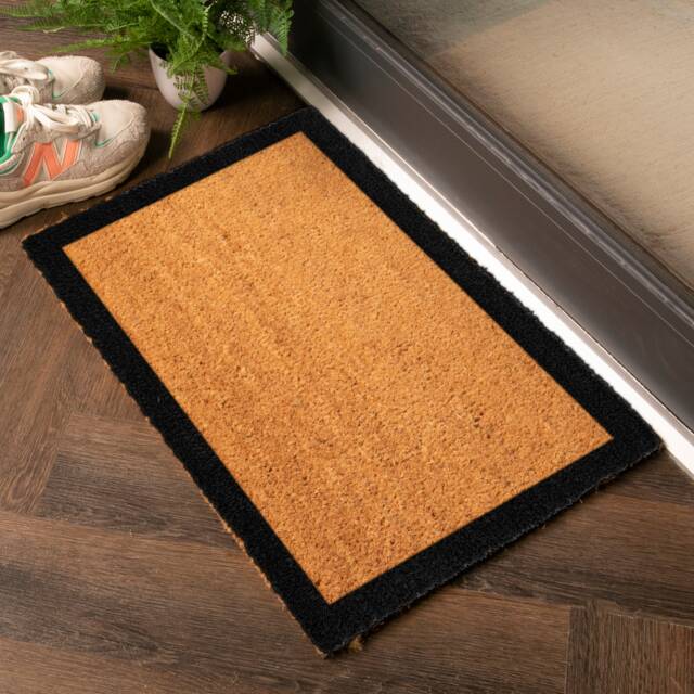 Border Doormat - Simple Non Slip Door Mat Front Housewarming Gift Wedding New Home Decor 60cm X 40cm - image 1