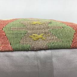 Vintage Kilim Pillow Cover, Handwoven Turkish Pillow, 16x16 - thumbnail 4