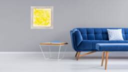 Yellow Structure Wall Lamp, Wandlamp(Nl, Fused Glass Art, Lighting - thumbnail 1