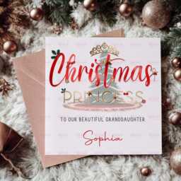 Personalised Kids Christmas Decoration - Granddaughter Gift Custom Bauble For Girls Stocking Filler Eve Box - thumbnail 2