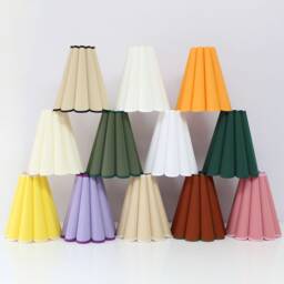 Handmade Scallop Dark Green Lampshade-17# - thumbnail 4