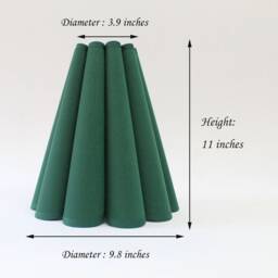 Handmade Scallop Dark Green Lampshade-17# - thumbnail 2