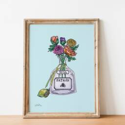 Tequila Wall Art Print, Floral Art, Home Decor - thumbnail 1