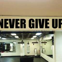 Motivational Wall Decal, Gym Decal Sticker, Classroom Decor. Never Give Up, Physical Therapy, Chiropractor, Fitness Studio 354 - thumbnail 4