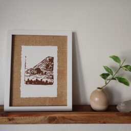 Handmade Framed Print - Deckled Edge Paper With Burlap Backing - 8x10 - thumbnail 2