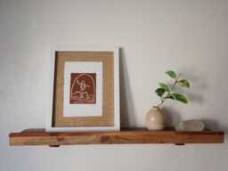 Handmade Framed Print - Deckled Edge Paper With Burlap Backing - 8x10 - thumbnail 1
