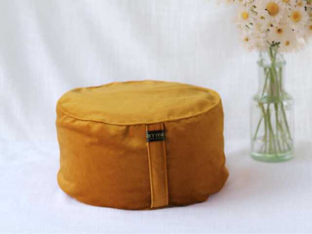 Meditation Zafu Cushion - Premium Velvet Buckwheat Hulls Floor Pillow Yoga Accessories Prop Pouf Round Yoga Pillow - image 1