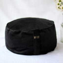 Meditation Zafu Cushion - Premium Velvet Buckwheat Hulls Floor Pillow Yoga Accessories Prop Pouf Round Yoga Pillow - thumbnail 3