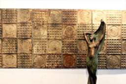 Arts & Crafts Antique Ceiling Tin Tile Patina Collection Ex Large Panels Garden Patio Headboard Sofa Industrial Spa Rustic Americana