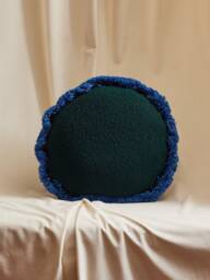 Maharam Round Boucle Pillows With Brush Fringe - thumbnail 1