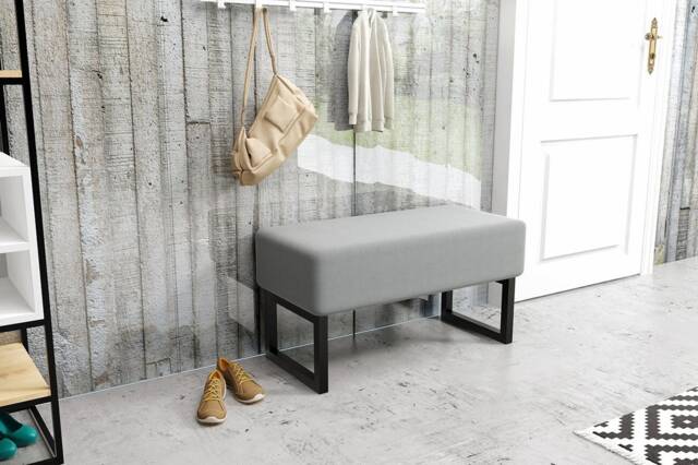 Alice Modern Bench/Seat in The Hall Living Room Bedroom Different Sizes & Colors Strong Metal Frame Hand Made Poland - image 1