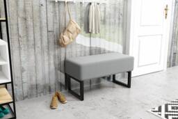 Alice Modern Bench/Seat in The Hall Living Room Bedroom Different Sizes & Colors Strong Metal Frame Hand Made Poland
