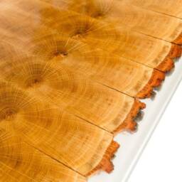 Resin Table, Wood Dining Furniture, Living Room Slice Metal Table Legs, End Solid Oak - thumbnail 2