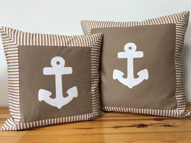 Country Style Cushion Cover Cover Beige/White 40x40cm - image 1