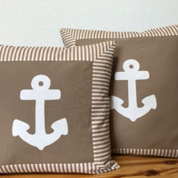 Country Style Cushion Cover Cover Beige/White 40x40cm - thumbnail 2