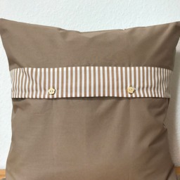 Country Style Cushion Cover Cover Beige/White 40x40cm - thumbnail 3