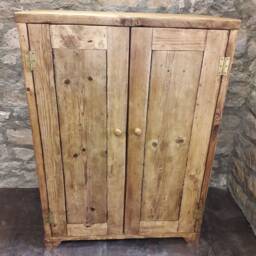 Linen Press Wardrobe Kitchen Cupboard Amoire Handmade Reclaimed Wood Storage - thumbnail 2