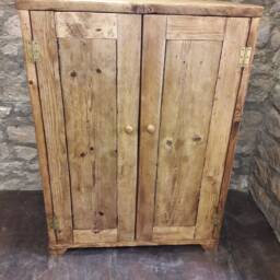 Linen Press Wardrobe Kitchen Cupboard Amoire Handmade Reclaimed Wood Storage - thumbnail 4