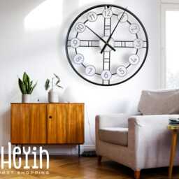 60cm - 23.6 Inches Super Silent Minimalist Wall Clock - Modern To Classic Design, Large Clock, Handmade - thumbnail 2