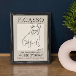 Picasso Style The French Bulldog Wall Art Print, Frenchie Prints, Pet Dog - thumbnail 3