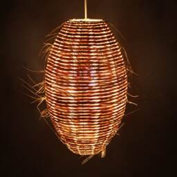 Romantic Egg Shape Natural Rattan Pendant Lights-Wild Style Lighting-Rustic Lighting-Lighting Fixtures-Decoration Lamps-Bar Lighting - thumbnail 2