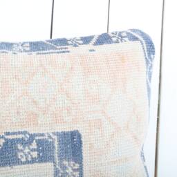 Vintage Turkish Kilim Lumbar Pillow Cover 16x24 Inch, Handmade - thumbnail 3