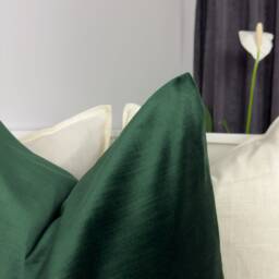 Velvet Dark Green Cushion Cover Emerald Throw Pillow Lumbar - All Sizes - thumbnail 3
