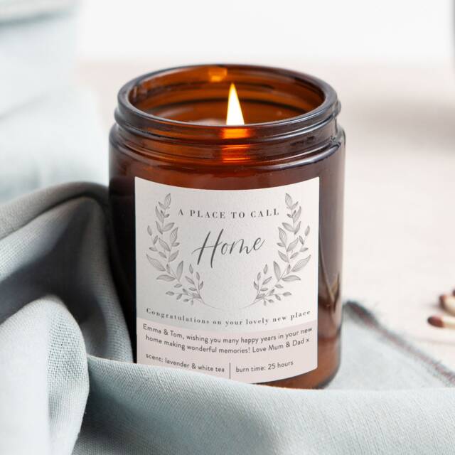 Personalised Housewarming Candle Soy Wax New Home Gift - image 1