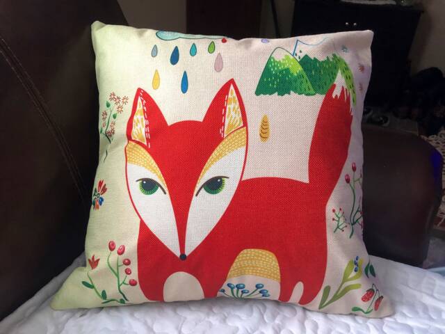 Fox in The Rain, Decorative Pillow Covers - image 1