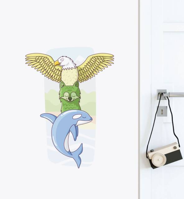 Earth, Wind & Water Wall Sticker Decal - Kids Stickers, Animals Childrens Decals, Art, Room, Girl, Boy