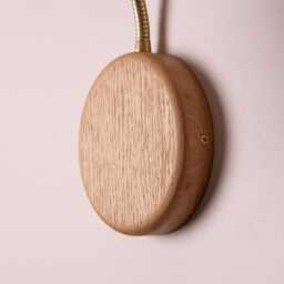 Terracotta Flex Wall Light in Brass/Nickel, Ceramic & Oak - Small Element - thumbnail 4