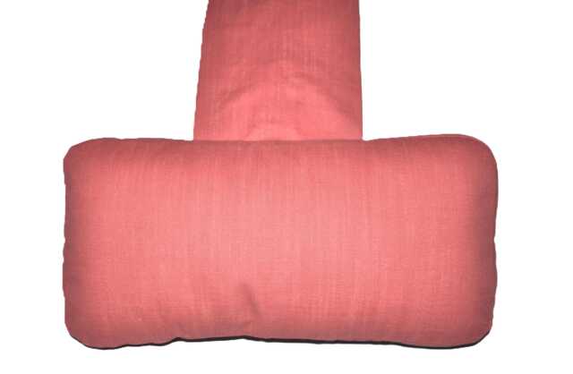 Coral Red Upholstery Fabric Hanging Armchair Sofa Headrest Bolster Cushion With Inner Pad - image 1