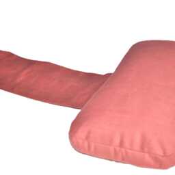 Coral Red Upholstery Fabric Hanging Armchair Sofa Headrest Bolster Cushion With Inner Pad - thumbnail 2