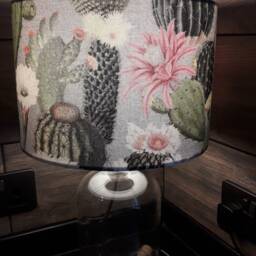 Cactus Lampshade Drum - Handmade 20cm 25cm 30cm 35cm 40cm Cacti, Tropical Pattern, Lamp Shade, Ceiling, Table Lamp - thumbnail 2