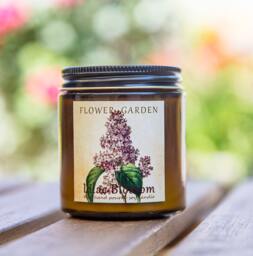 Lilac Blossom Scented Soy Candle, Natural Organic Candles, Unique Mom Gift, Floral 4 Oz - thumbnail 1