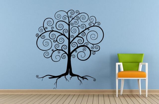 Big Abstract Tree Growing Nature Window Wall Decal Vinyl Sticker Mural Room Decor L1745 - image 1