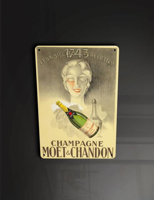 Champagne Moet&chandon Vintage Drink Bar Kitchen - Metal Sign Plaque Wall Art Decor Signage