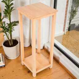 Solid Rubberwood Console Table Plant Stand - Fair Trade Handmade - thumbnail 3