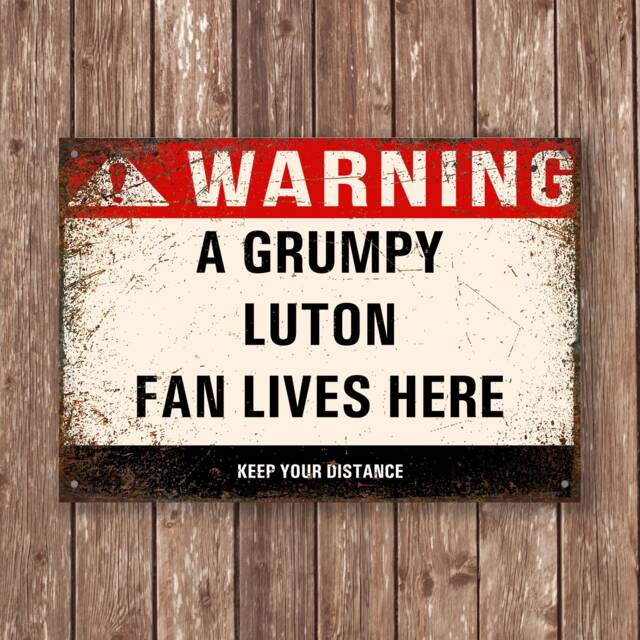 Grumpy Luton Fan Metal Sign Vintage Man Cave Decor - image 1