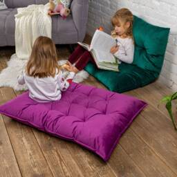 Custom Size Floor Cushion For Kids, Large & Small Seating Pillow, Velvet Seat Cushion, Reading Nook - thumbnail 3