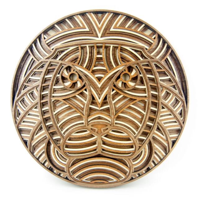 "Layered 3D Wood Art - ""Lambert The Lion" - image 1