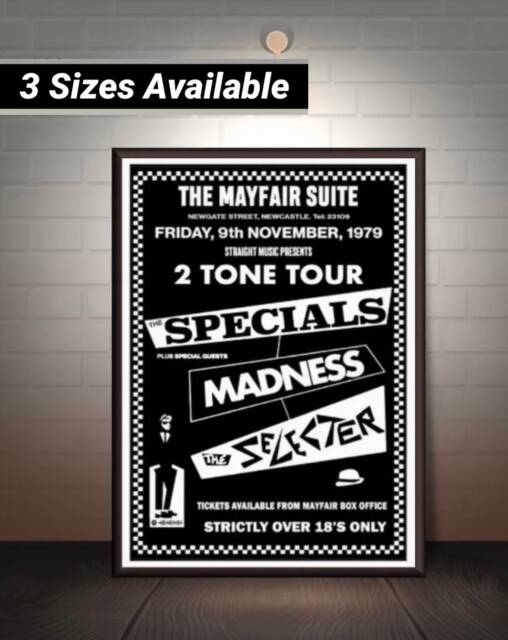 2Tone Music Tour Poster Gicl??e Art Print - A5 A4 A3 Madness Specials Selecter Rude Boys Ska Memorabilia Wall - image 1