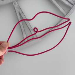 Wire Lip Wall Art - Makeup Beauty Room Decor Kiss - thumbnail 2