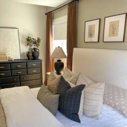 Neutral Striped Pillow Cover 22x22, Farmhouse Covers 20x20, Natural Throw 18x18, Cover, Cream Cushion -- Evans - thumbnail 2