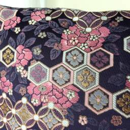 Purple & Pink Decor Pillow Cover, Murazaki Brocade Case, Japanese Geometric Obi Brocade, Sofa Bedding, Kimono Throw Case - thumbnail 4