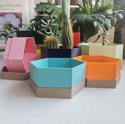 The Alaska Planter With Drainage Holes & Drip Tray For Cacti Small Plants