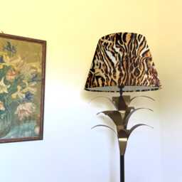 Tiger Print Velvet Empire Lampshade - Coolie Ceiling Light Shade - thumbnail 1