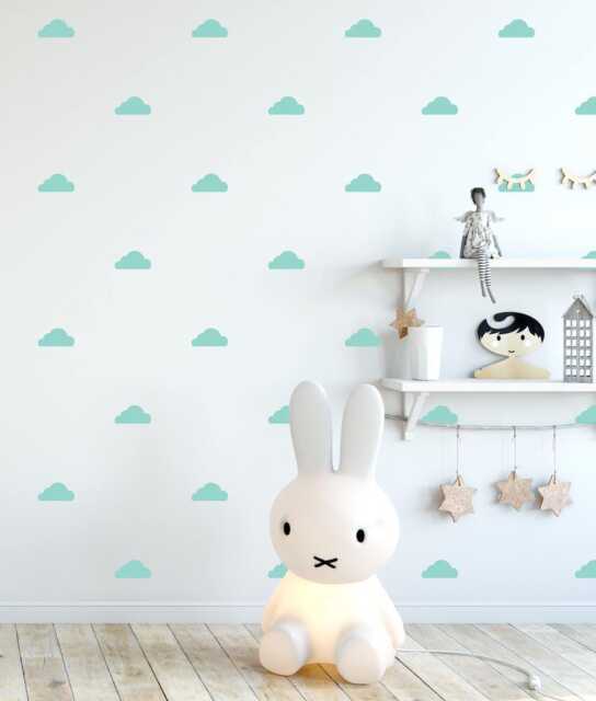 Scandinavian Cloud Wall Decals - Nursery Decor, Choose Your Color - image 1