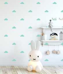 Scandinavian Cloud Wall Decals - Nursery Decor, Choose Your Color - thumbnail 1